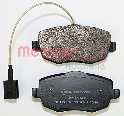 METZGER 1170634 Bremsbelagsatz, Scheibenbremse